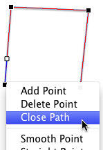 Close Path option selected Close Path option selected