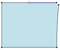 Closed shape changed to open shape