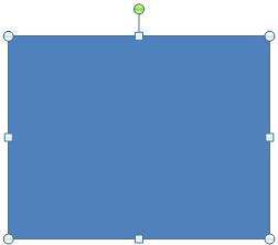 Rectangle inserted and selected