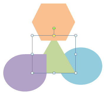 Triangle shape moved one layer up
