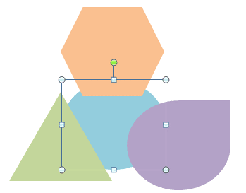 Oval moved behind all the shapes