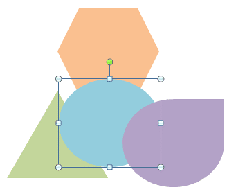 Oval shape moved one step back