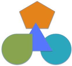 Triangle shape moved one step back