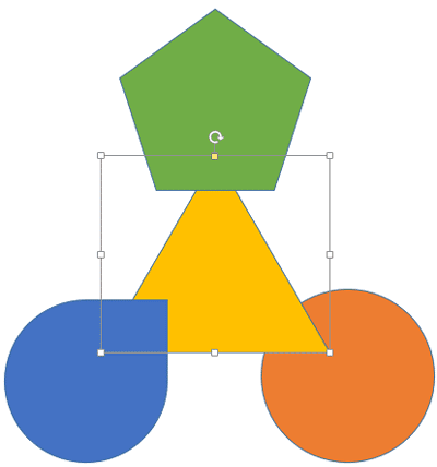 Triangle shape moved one layer up Triangle shape moved one layer up