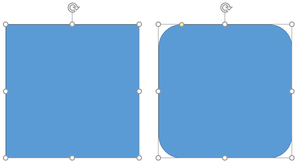 Shapes have several handles