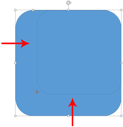 Shift drag to maintain the width:height proportion while resizing a shape