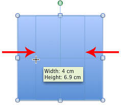 Resize shape equally from two sides at a time