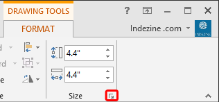Click the arrow dialog launcher to summon the Format Shape pane