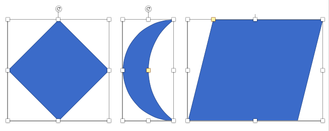 Shapes have several handles