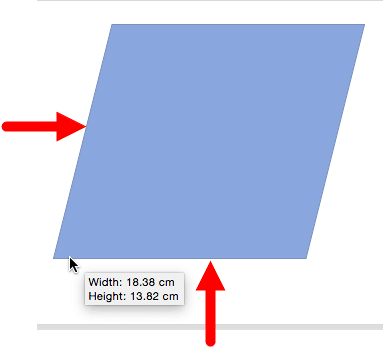 Shift drag to maintain the width:height proportion while resizing a shape