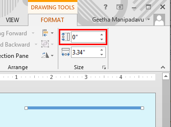 Zero Height value turns the diagonal line into a horizontal line Zero Height value turns the diagonal line into a horizontal line