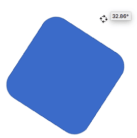 Drag the rotation handle to rotate your shape Drag the rotation handle to rotate your shape