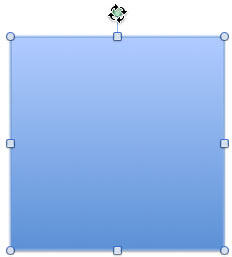 Selected shape, ready to be rotated Selected shape, ready to be rotated