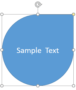 Text within a Teardrop shape