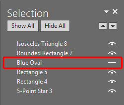 Hide/show the shape in the Pane