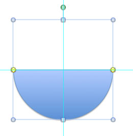 Semi-circle drawn using the Pie shape