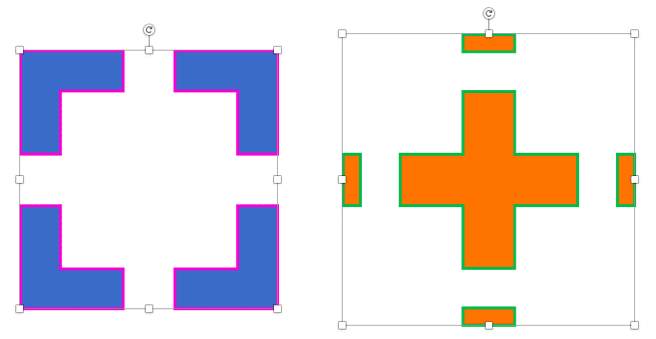Previously selected shapes are subtracted