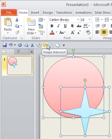 Shape Intersect command