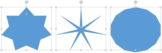 A 7 pointed star gets more pronounced and blurred