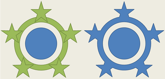 Sample showing use of the Shape Union command