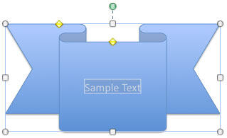 Entire text in the shape selected