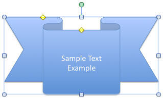 More text added within the shape