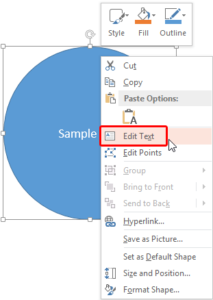 Context menu Context menu