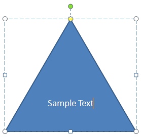 Text can be seen within shape