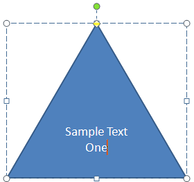 More text added within the same shape