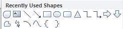 Recently Used Shapes