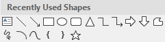 Recently Used Shapes