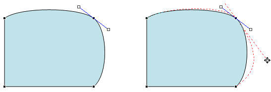 Selected point changed to Straight Point