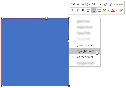Choose Straight Point type