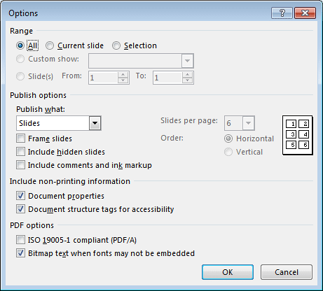Options Dialog box
