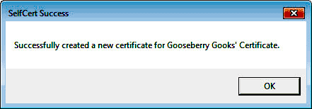 Certificate Created Certificate Created