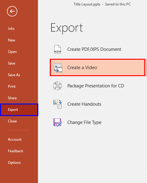 Export Panel Export Panel