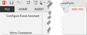 Add-ins tab of the Ribbon