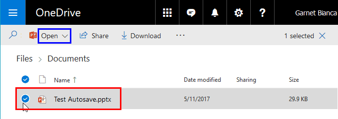 Select file to open Select file to open