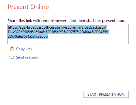 Provides a shareable link