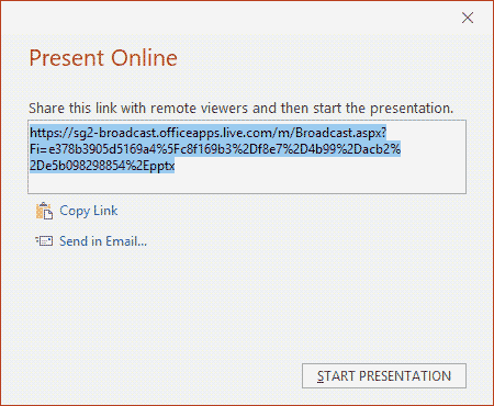 Provides a shareable link