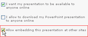 Allow embedding presentation at other sites Allow embedding presentation at other sites