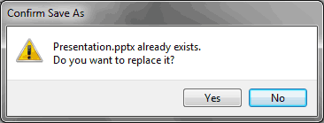 Do you want to replace an existing file?