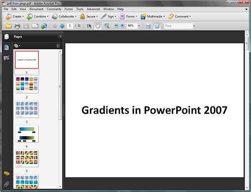 Pages navigation panel