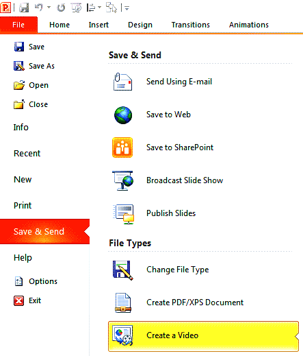 Save & Send options Save & Send options