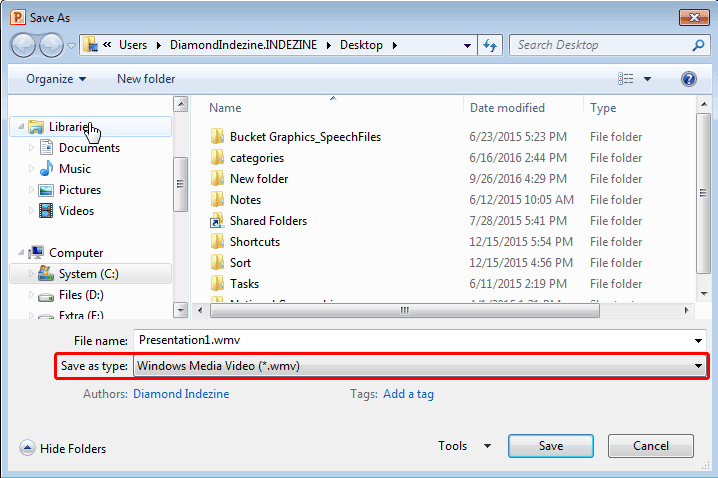 Save As dialog box Save As dialog box
