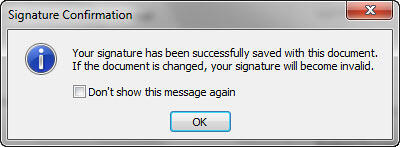 Sign dialog box