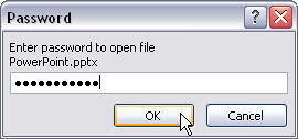 Password to open Password to open