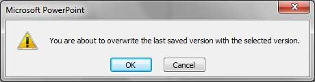 Microsoft PowerPoint message window Microsoft PowerPoint message window