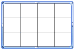 Table with distributed rows and columns Table with distributed rows and columns