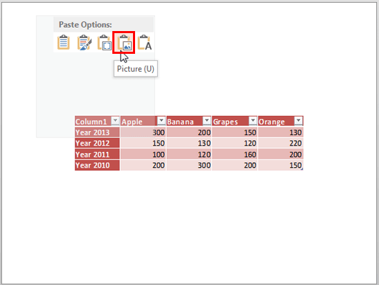 Picture (U) option Picture (U) option